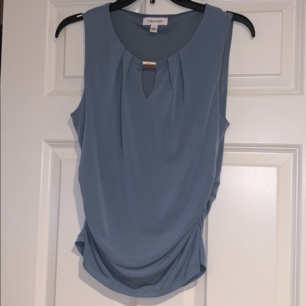 Blue Sleeveless blouse